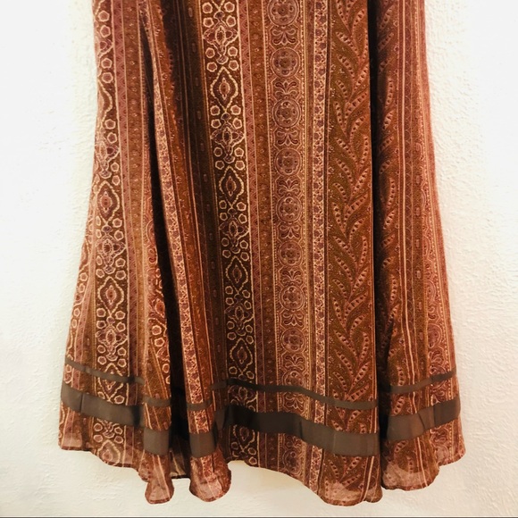 J Crew rust mixed print wool midi skirt - Picture 3 of 9
